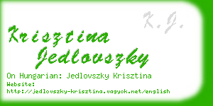 krisztina jedlovszky business card